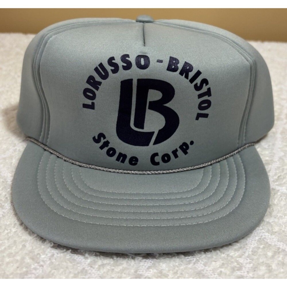 VTG  1980s Lorusso-Bristol Stone Corp MA Foam Panel SnapBack Trucker Hat Supreme